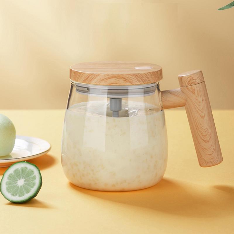 400ML Electric Self-Stirring Glass Coffee Mug for Fast Mixing