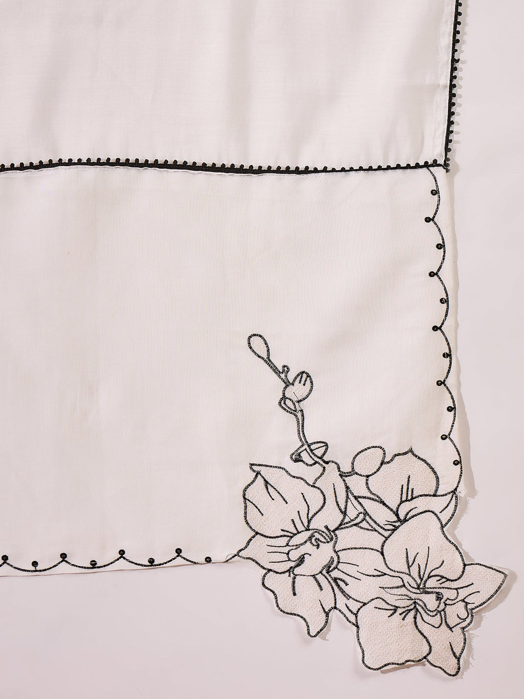 Women's White Silk Embroidered Readymade Kurta Set