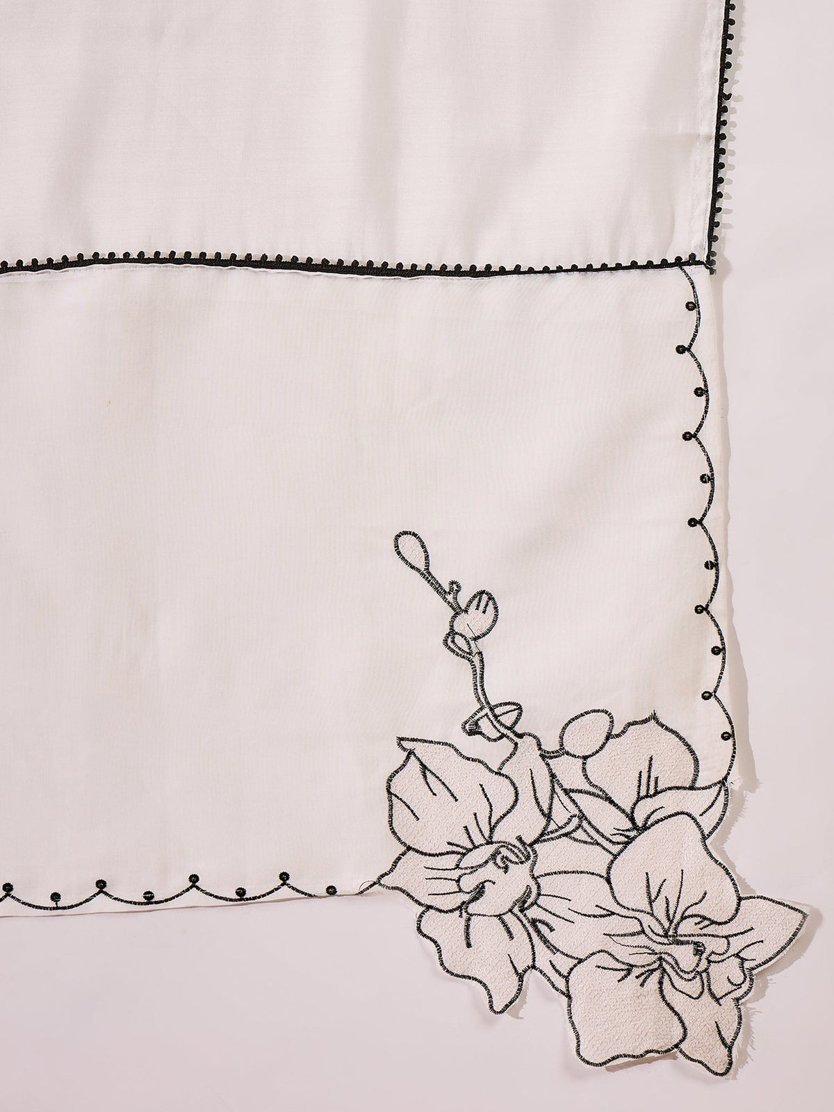 Women's White Silk Embroidered Readymade Kurta Set