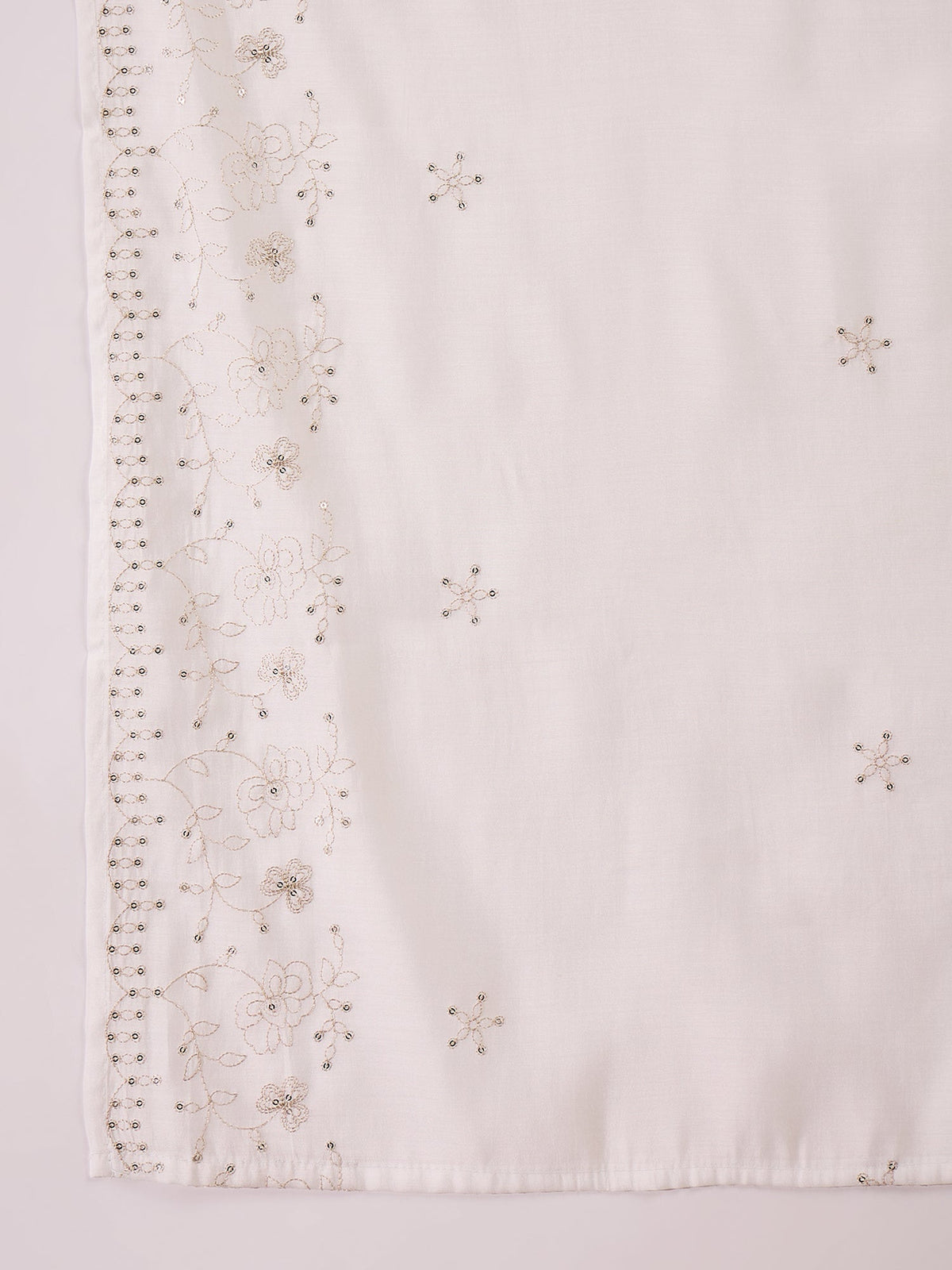 Ivory White Silk Embroidered Kurta Set - Elegant Ethnic Wear