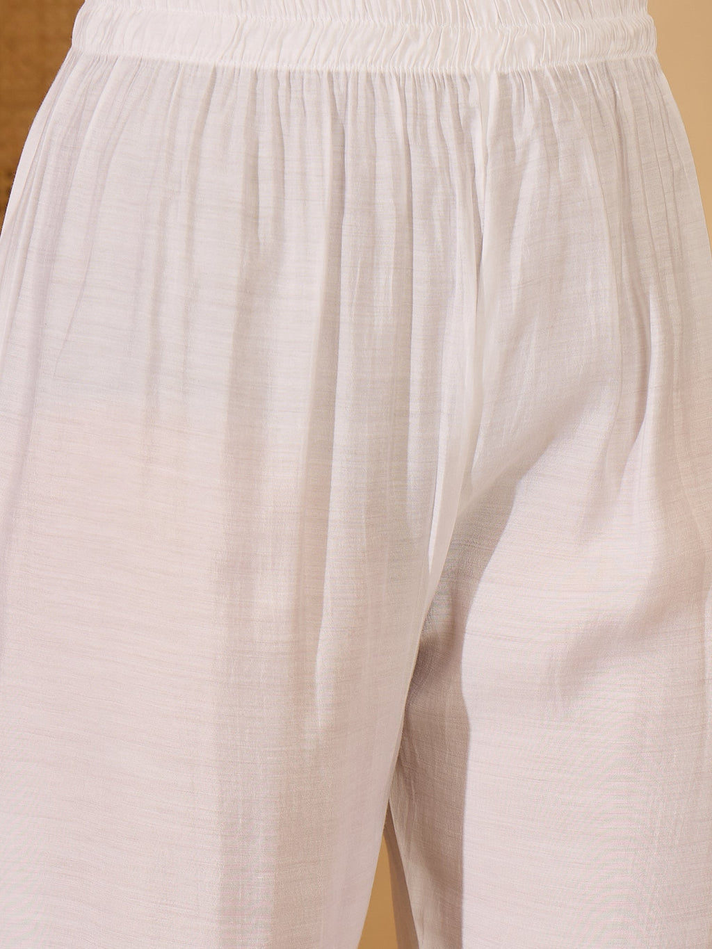 Ivory White Silk Embroidered Kurta Set - Elegant Ethnic Wear