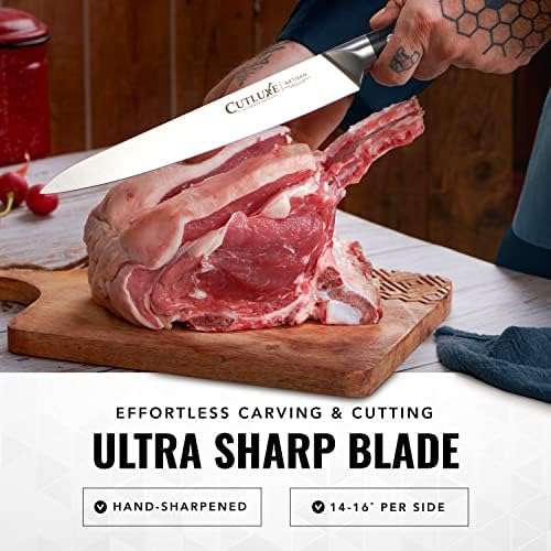 Cutluxe Turkey Carving Knife Set – Carving Fork & Knife