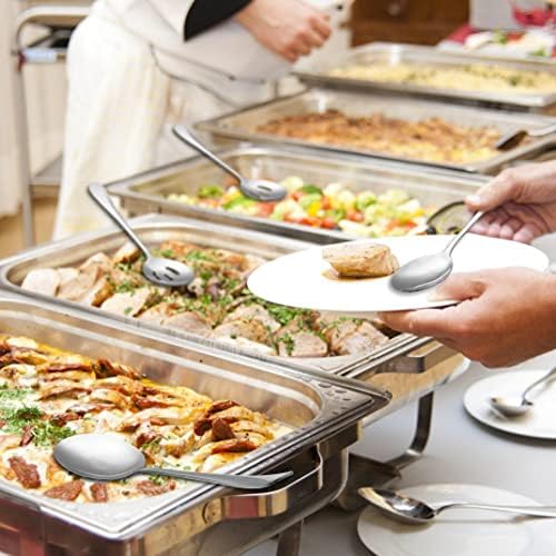 24 PCS Serving Spoons Set, 8.7 Inch Serving Spoon, Slotted Spoons