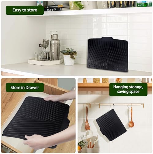 Silicone Dish Drying Mat for Kitchen Counter