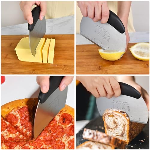 Biscuit Cutter, Pastry Cutter, Bench Scraper, Silicone Pastry Dough Baking Mat
