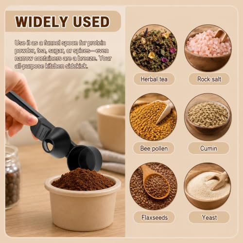 2PCS Scoop Funnel Set, Coffee Scoop and Funnel