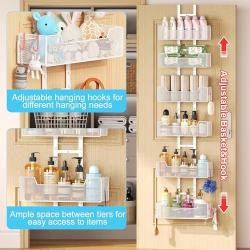 Hongtamoya Over The Door Organizer, Metal Hanging Door Organizer