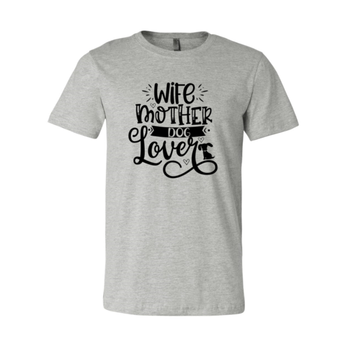 Wife Mother Dog Lover Graphic T-Shirt - Soft Sage Green Tee - Image 3