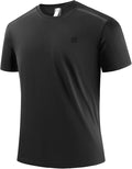 Mens Seamless Workout T-Shirts Lightweight Moisture Wicking Running Hiking Camping Tennis Pickleball Shirts for Men