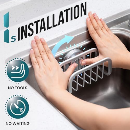 TAILI Silver Sponge Holder for Kitchen Sink