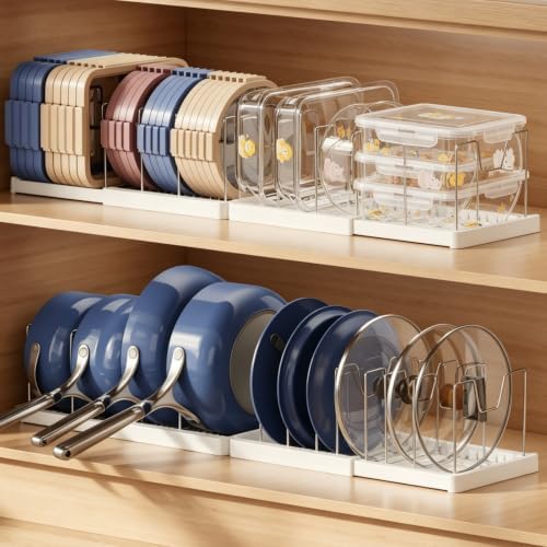 Magheo 2 Pack Expandable Food Storage Container Lid Organizers, 31.3" Pots and