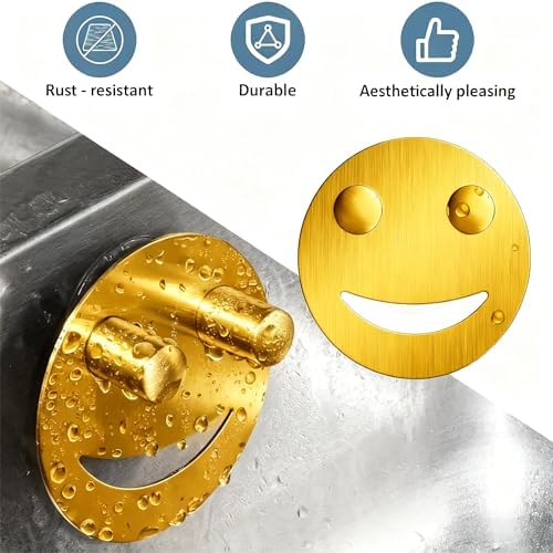 Yoshiky Stainless Steel Smiley Face Sponge Holder, Kitchen Accessories Decor