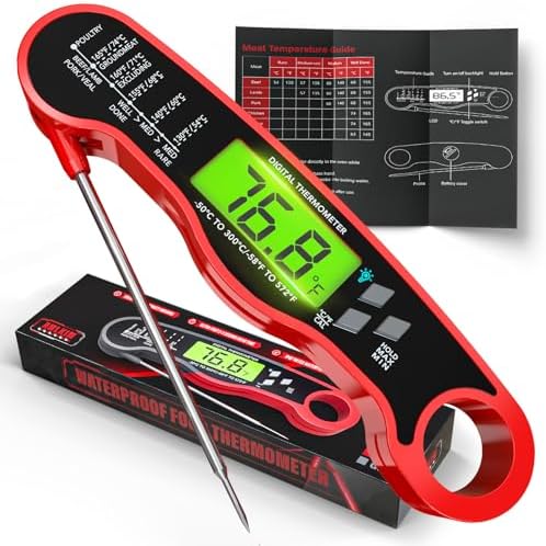 AWLKIM Meat Thermometer Digital, Instant Read Food Thermometer