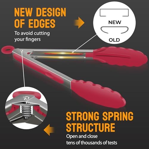 HOTEC Stainless Steel Kitchen Tongs