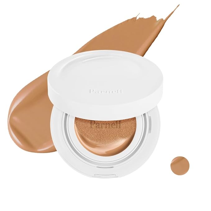 Parnell Cicamanu Serum Cushion - Moisturizing Foundation for Soothing, Coverage, Glass Skin and Lightweight for Sensitive and Dry Skin Pearl Skin (0.52 Fl Oz) (33W)