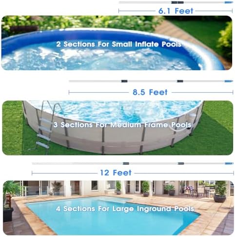 TidyMister 12 FT Heavy Duty Pool Pole