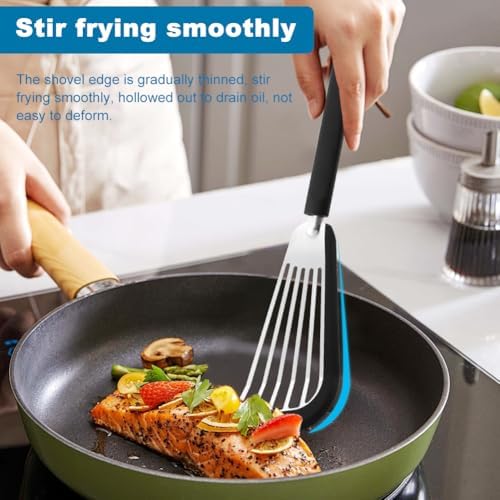 Fish Spatula Turner Set of 2, Thin Slotted Spatulas