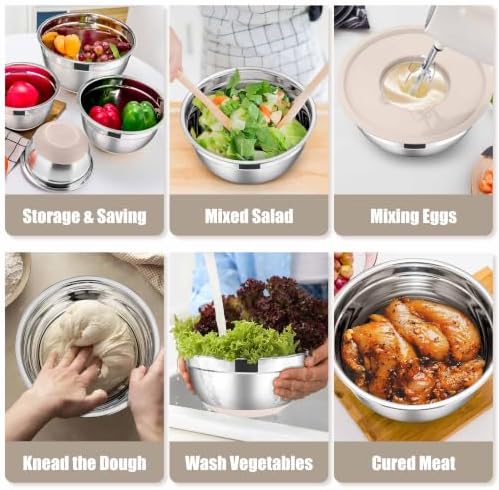 E-far Stainless Steel Mixing Bowls