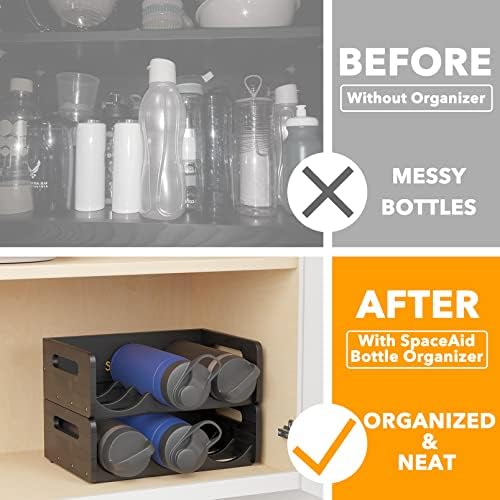 SpaceAid Bamboo Water Bottle Organizer