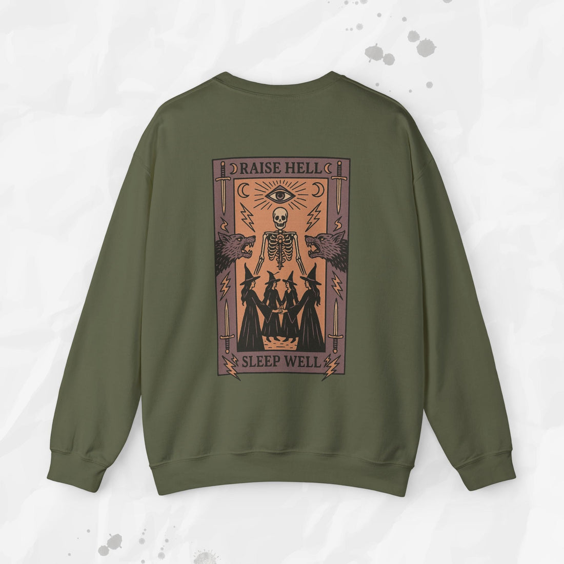 Raise Hell, Sleep Well – Crewneck Sweatshirt