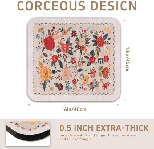 Dish Drying Mat for Kitchen Counter 16x18 Inch, Boho Quick Dry Coffee Mat