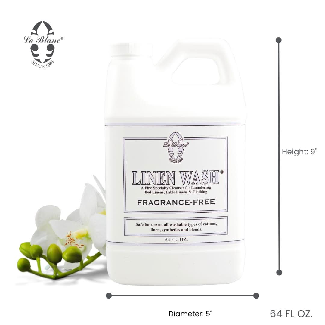 Fragrance-Free Linen Wash 64 oz Laundry Cleaner for Fine Linens