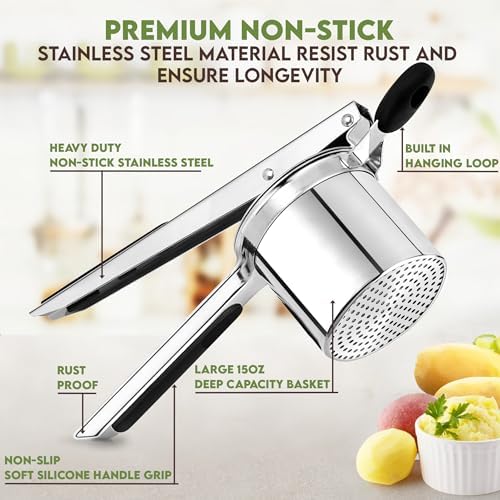 Large 15oz Potato Ricer with 3 Discs