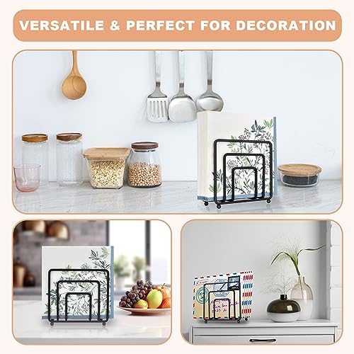 Napkin Holder for Table, Modern Metal Black Napkin Holders for Kitchen Dining