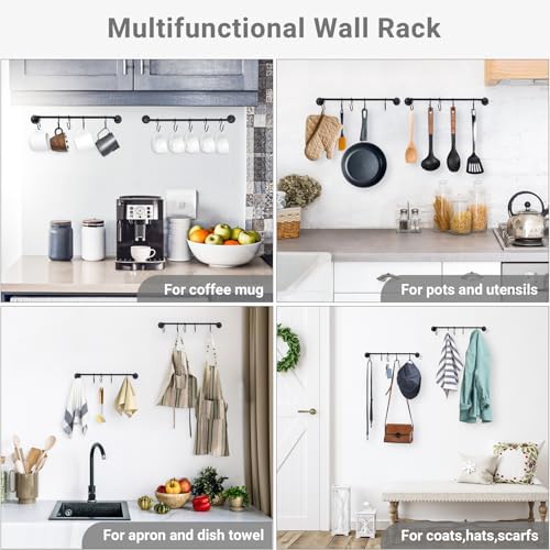 Mkono Mug Holder Wall Mounted Coffee Cup Rack Hanger Modern Metal Wall Rack
