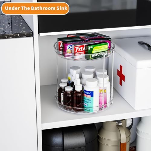 2 Pack 2 Tier Lazy Susan Spice Rack