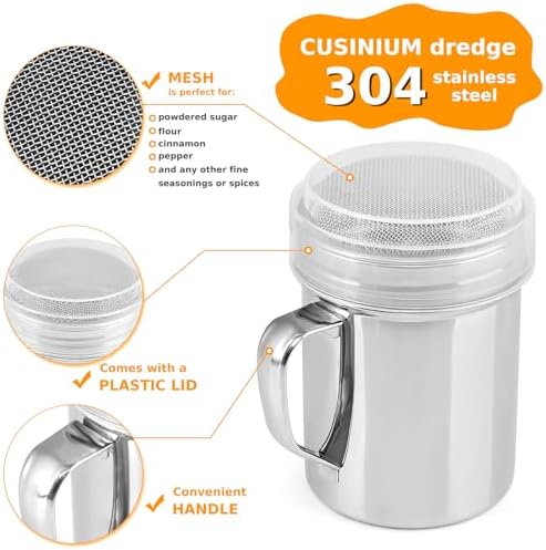 Accmor Powdered Sugar Shaker Duster, Cinnamon Shaker Flour Duster Sifter