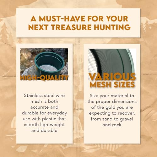 SE 5.5 Inch Mini Stackable Classifier Gold Prospecting Pan