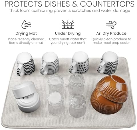 Bellemain Dish Drying Mat, Drying Matt Kitchen Counter