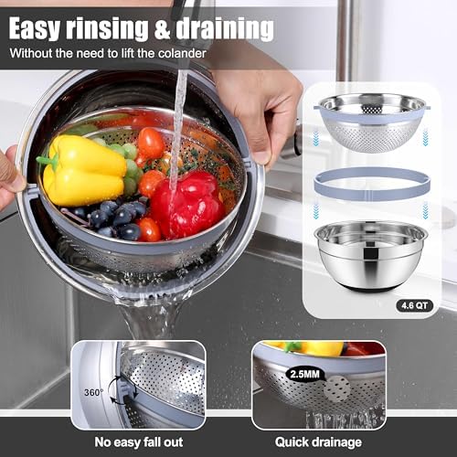 E-far Stainless Steel Mixing Bowls