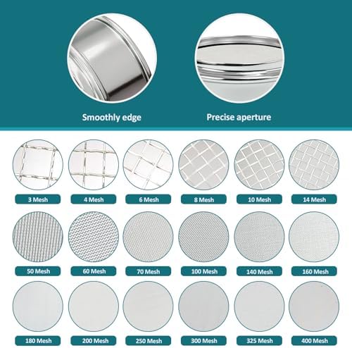 2.36" Full 304 Stainless Steel Mini Lab Sieve, 300 Mesh