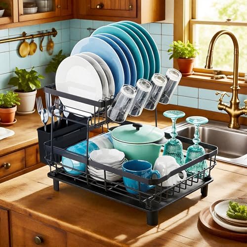 MOUKABAL 2 Tier Dish Drying Rack