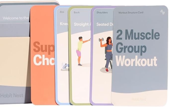 Weightlifting Elevate Exercise Cards: Comprehensive Weightlifting Card Deck for Gym Fitness. Requires Gym Equipment. Includes 65 exercises, 8 bonus challenges, and 4 unique workout formats.