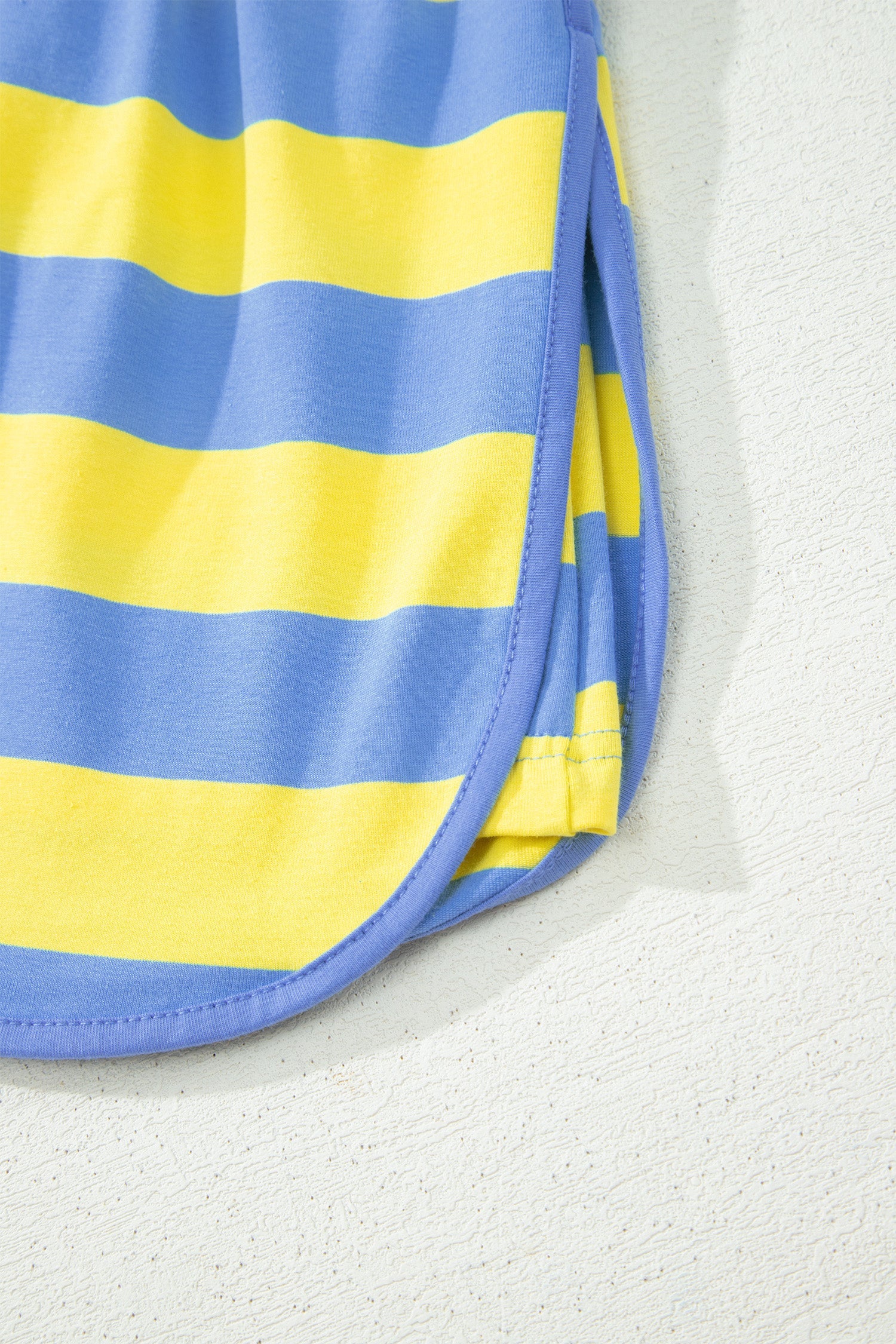 Yellow Stripe Dolman Tee and Drawstring Skort Athletic 2Pc Set