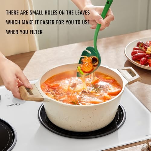 Green Leaf Turtle Back Spoon, Nonstick Cooking Utensil