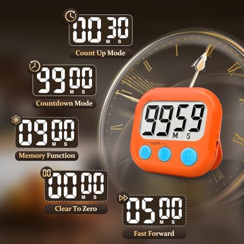 12 Pack Digital Kitchen Timer Small Classroom Timers