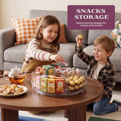 2 Pack Lazy Susan Organizer, 9 inch Rotating Storage Organizer