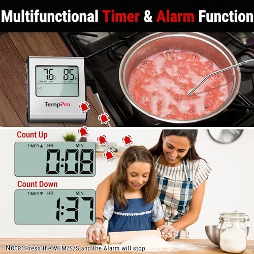 TempPro TempTrack Large LCD Digital Meat Thermometer