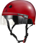 Triple Eight The Certified Sweatsaver Helmet with Visor for Roller Derby, Skateboarding and BMX