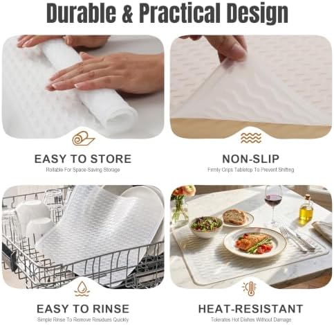 2 Pack Silicone Dish Drying Mat