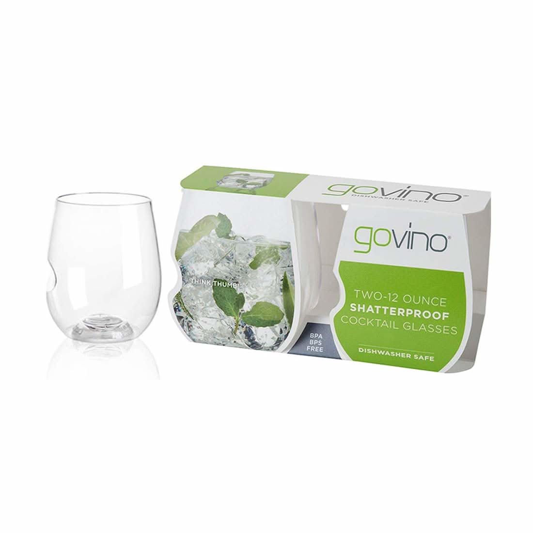 12 oz. Shatterproof Stemless Wine and Cocktail Glasses, Set of 2