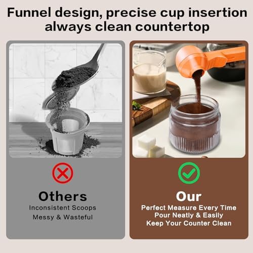2-in-1 Coffee Scoop with Funnel, 2 Tbsp Measuring Spoon
