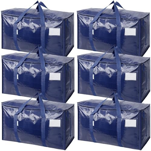 TICONN 6 Pack Extra Large Moving Bags Heavy Duty