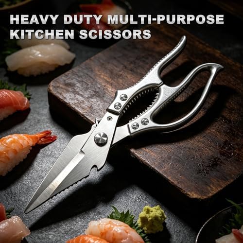 Heavy Duty Kitchen Shears for Food, Kitchen Scissors All Purpose, Stainless