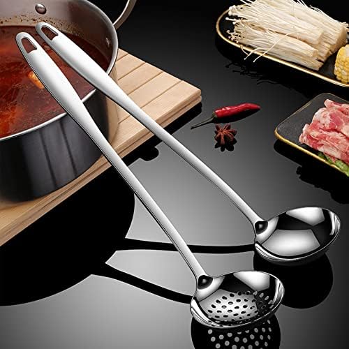 Soup Spoon Stainless Steel Heavy Duty Big Soup Ladle Colander Serving Spoon