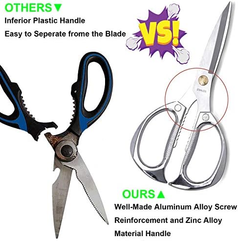 Kitchen Scissors All Purpose, 7.5 Inch Heavy Duty Food Shears